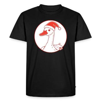 Un canard pour Noël - T-shirt Premium bio Homme - noir - Devant - Nico (187cm)