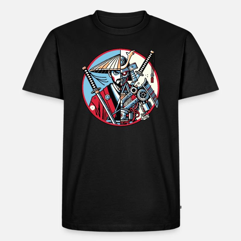 Samurai-Ronin oder Mecha-Shogun - Männer Premium Bio T-Shirt - Schwarz