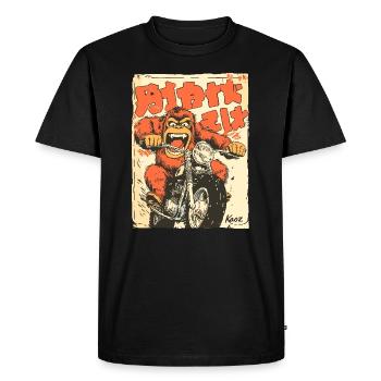 Crazy Orangutan – Motard - T-shirt Premium bio Homme - noir - Devant - Nico (187cm)
