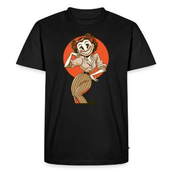 La femme clown, la femme du clown - T-shirt Premium bio Homme - noir - Devant - Nico (187cm)