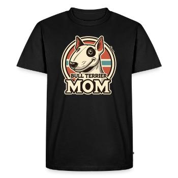 Happy Bully for the Bull Terrier Dogs Mom - Men's Premium Organic T-Shirt - black - Front - Nico (187cm)