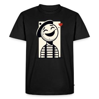 Franz, la pantomime amoureuse - T-shirt Premium bio Homme - noir - Devant - Nico (187cm)
