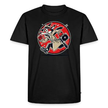 Agent Fox – Espion en mission secrète - T-shirt Premium bio Homme - noir - Devant - Nico (187cm)