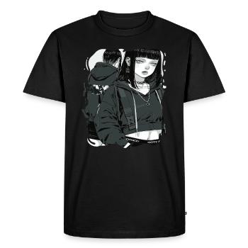Dark Gothic Anime Girl Aesthetic - Men's Premium Organic T-Shirt - black - Front - Nico (187cm)