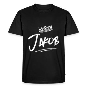 Jacob - T-shirt Premium bio Homme - noir - Devant - Nico (187cm)