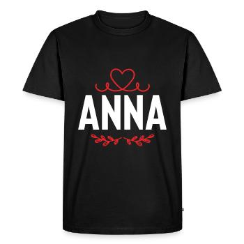 Anna - T-shirt Premium bio Homme - noir - Devant - Nico (187cm)