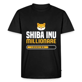 Shiba Inu Millionare Loading Cryptocurrency - Men's Premium Organic T-Shirt - black - Front - Nico (187cm)