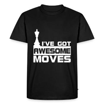 I've Got Awesome Moves Chess Pieces Chess Player - Men's Premium Organic T-Shirt - black - Front - Nico (187cm)