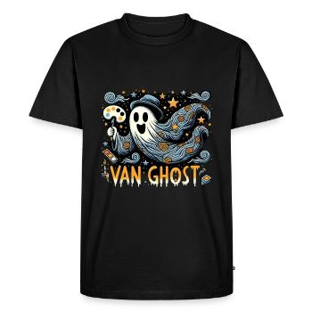 Van Ghost Art Professeur d’Halloween - T-shirt Premium bio Homme - noir - Devant - Nico (187cm)