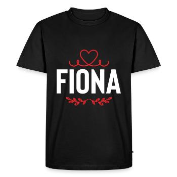 Fiona - T-shirt Premium bio Homme - noir - Devant - Nico (187cm)