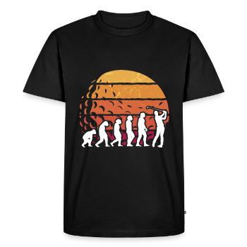 Golf Evolution From Monkey To Men BBall Lovers - Men's Premium Organic T-Shirt - black - Front - Nico (187cm)