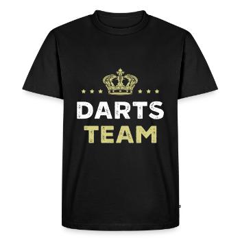 Darts Team - Men's Premium Organic T-Shirt - black - Front - Nico (187cm)