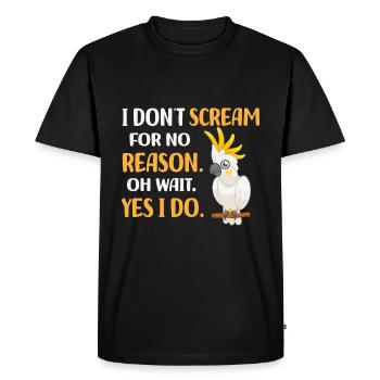 | des amoureux de Kakadu Cadeaux d’oiseaux de compagnie - T-shirt Premium bio Homme - noir - Devant - Nico (187cm)