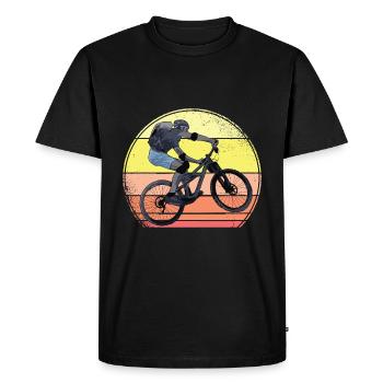DH Bike VTT de descente - T-shirt Premium bio Homme - noir - Devant - Nico (187cm)