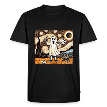 Van Ghost Art Professeur d’Halloween - T-shirt Premium bio Homme - noir - Devant - Nico (187cm)
