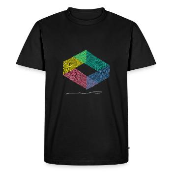 Conception abstraite patineur de graffiti mode tendance orginal - T-shirt Premium bio Homme - noir - Devant - Nico (187cm)