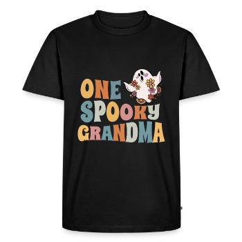 One Spooky Grandma Groovy Halloween Costume - Men's Premium Organic T-Shirt - black - Front - Nico (187cm)