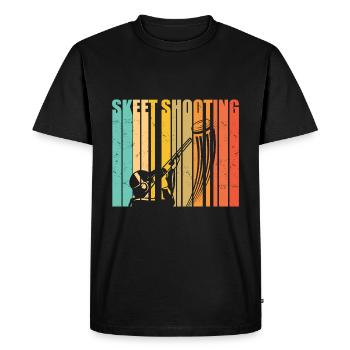 Tir sur cible - T-shirt Premium bio Homme - noir - Devant - Nico (187cm)