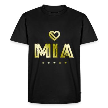 Mia Coeur - T-shirt Premium bio Homme - noir - Devant - Nico (187cm)