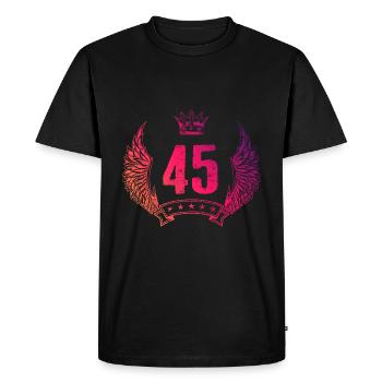 45 Number crown - Men's Premium Organic T-Shirt - black - Front - Nico (187cm)
