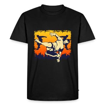 Freerunning Freerunner Parkour - Men's Premium Organic T-Shirt - black - Front - Nico (187cm)