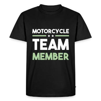 Motorcycle Team - Men's Premium Organic T-Shirt - black - Front - Nico (187cm)