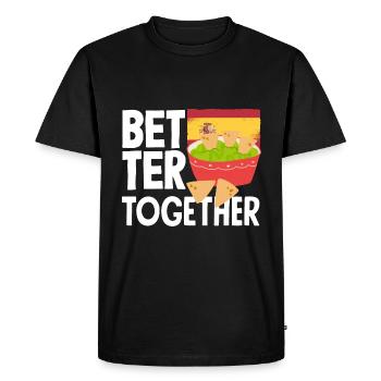 Conception de tacos pour un amateur de cuisine mexicaine avec espagnol - T-shirt Premium bio Homme - noir - Devant - Nico (187cm)
