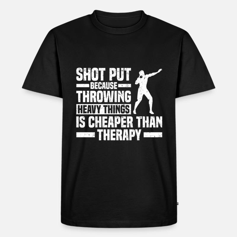 Kugelstoßen - Männer Premium Bio T-Shirt - Schwarz
