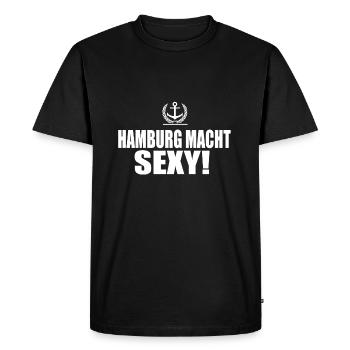 Hambourg - T-shirt Premium bio Homme - noir - Devant - Nico (187cm)