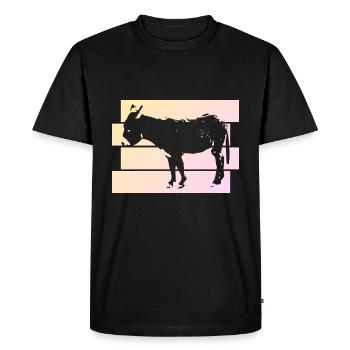 Cute Dwarf Donkey Friend Gift - Men's Premium Organic T-Shirt - black - Front - Nico (187cm)