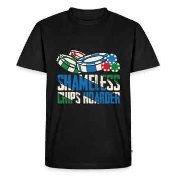 Poker player - Men's Premium Organic T-Shirt - black - Front - Nico (187cm)