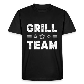 Grill Team - Men's Premium Organic T-Shirt - black - Front - Nico (187cm)