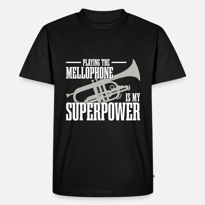 Mellophon - Männer Premium Bio T-Shirt - Schwarz