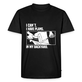 Faux cadeaux | Enclume de forgeron maréchal-ferrant - T-shirt Premium bio Homme - noir - Devant - Nico (187cm)
