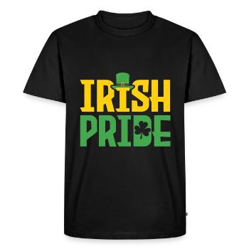 Irish Pride Celebrate Ireland St Patrick's Day - Men's Premium Organic T-Shirt - black - Front - Nico (187cm)
