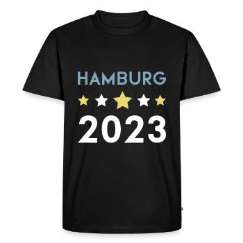 Hambourg 2023 Krone - T-shirt Premium bio Homme - noir - Devant - Nico (187cm)