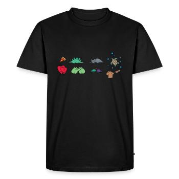 Animals Comic - Men's Premium Organic T-Shirt - black - Front - Nico (187cm)