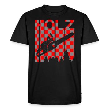 Bois bois cadeau - T-shirt Premium bio Homme - noir - Devant - Nico (187cm)