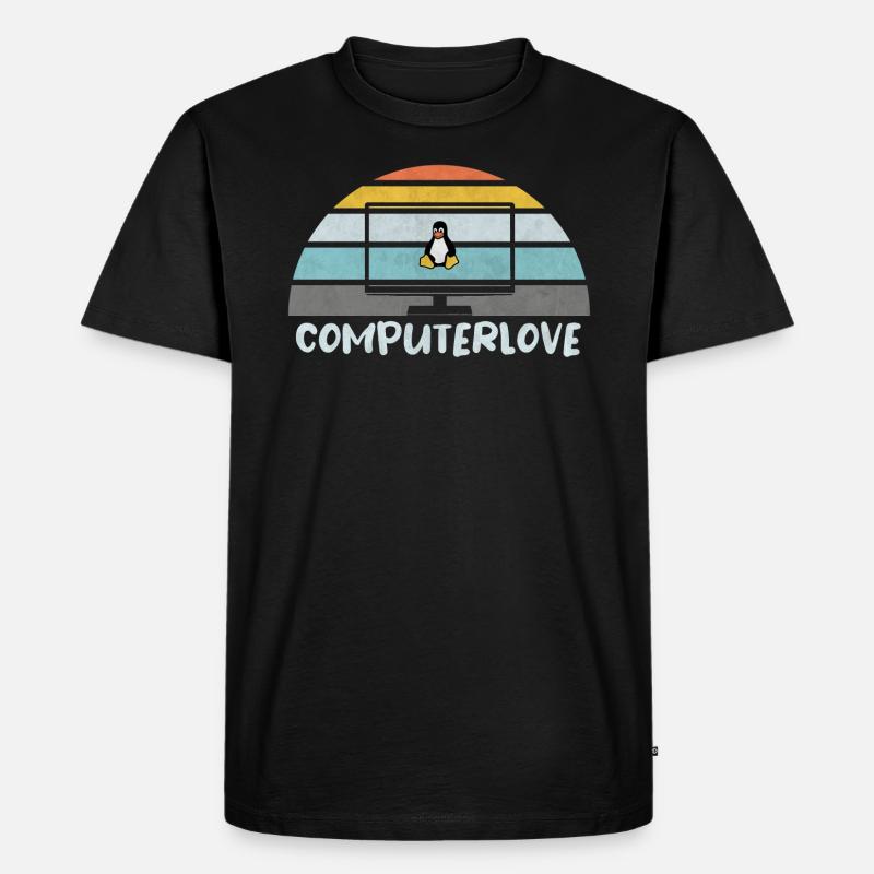 PROGRAMMATEUR LINUX PENGUIN TUX PC COMPUTERLOVE - T-shirt Premium bio Homme - noir