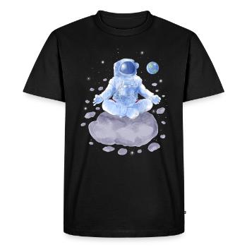 Astronaute de yoga - T-shirt Premium bio Homme - noir - Devant - Nico (187cm)