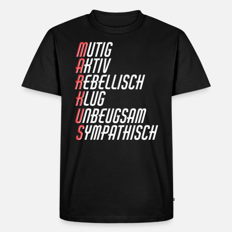 Markus - Männer Premium Bio T-Shirt - Schwarz