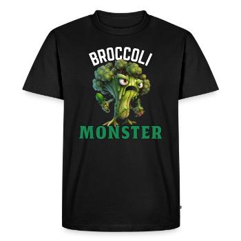 Monstre de brocoli - T-shirt Premium bio Homme - noir - Devant - Nico (187cm)