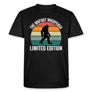 Le chuchoteur du Bigfoot - T-shirt Premium bio Homme - noir - Devant - Nico (187cm)