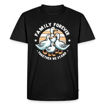 Family Forever Ducks - Together We Stand - Men's Premium Organic T-Shirt - black - Front - Nico (187cm)