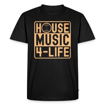 Musique house - T-shirt Premium bio Homme - noir - Devant - Nico (187cm)