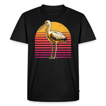 Cigogne - T-shirt Premium bio Homme - noir - Devant - Nico (187cm)