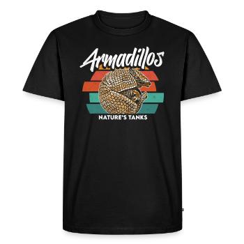 Armadillo - Drôle de dicton - T-shirt Premium bio Homme - noir - Devant - Nico (187cm)