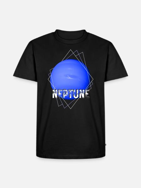 Neptun Planet - Männer Premium Bio T-Shirt - Schwarz