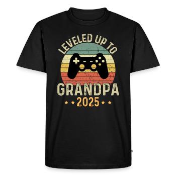 Mis à niveau jusqu’à grand-père 2025 - T-shirt Premium bio Homme - noir - Devant - Nico (187cm)