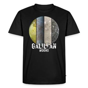 Lunes de Jupiter - Lunes de Galilée - T-shirt Premium bio Homme - noir - Devant - Nico (187cm)